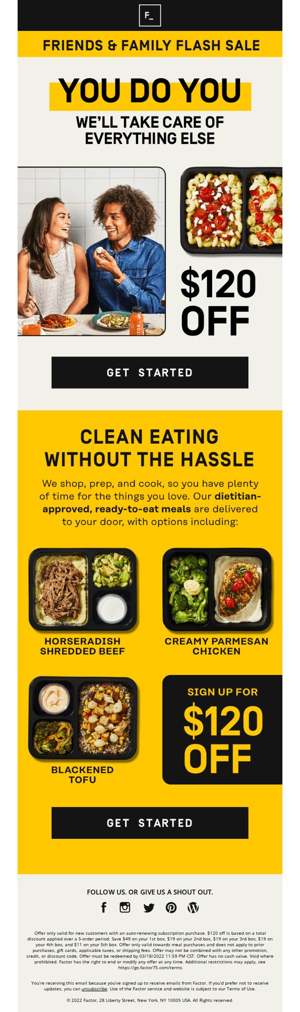 8. Friends & Family SALE | Make mealtime a no-brainer