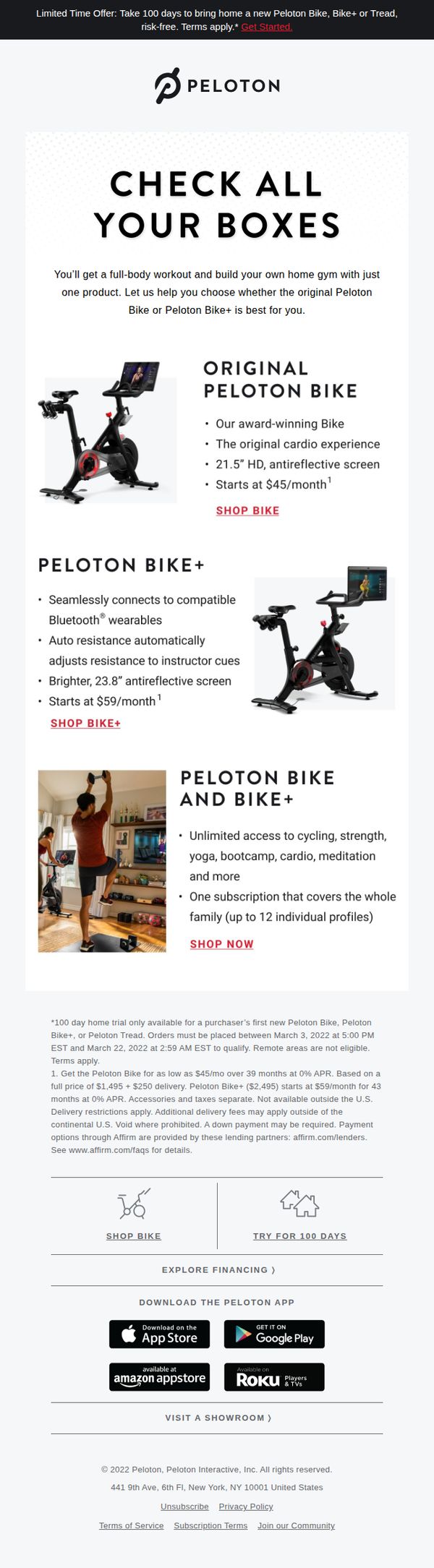 10. Peloton : One Product → Instant Home Gym.