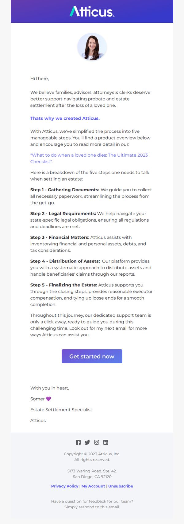 9. 📍Begin Your Easy Estate Settlement Journey with Atticus