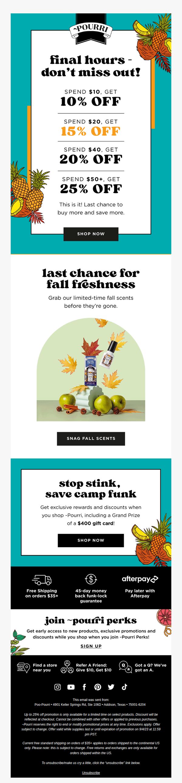 6. Poo-Pourri: 😱 Last Call for Labor Day Savings!