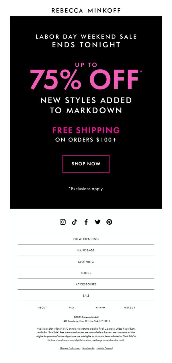 9. HOURS LEFT: Up to 75% Off + New Sale Added