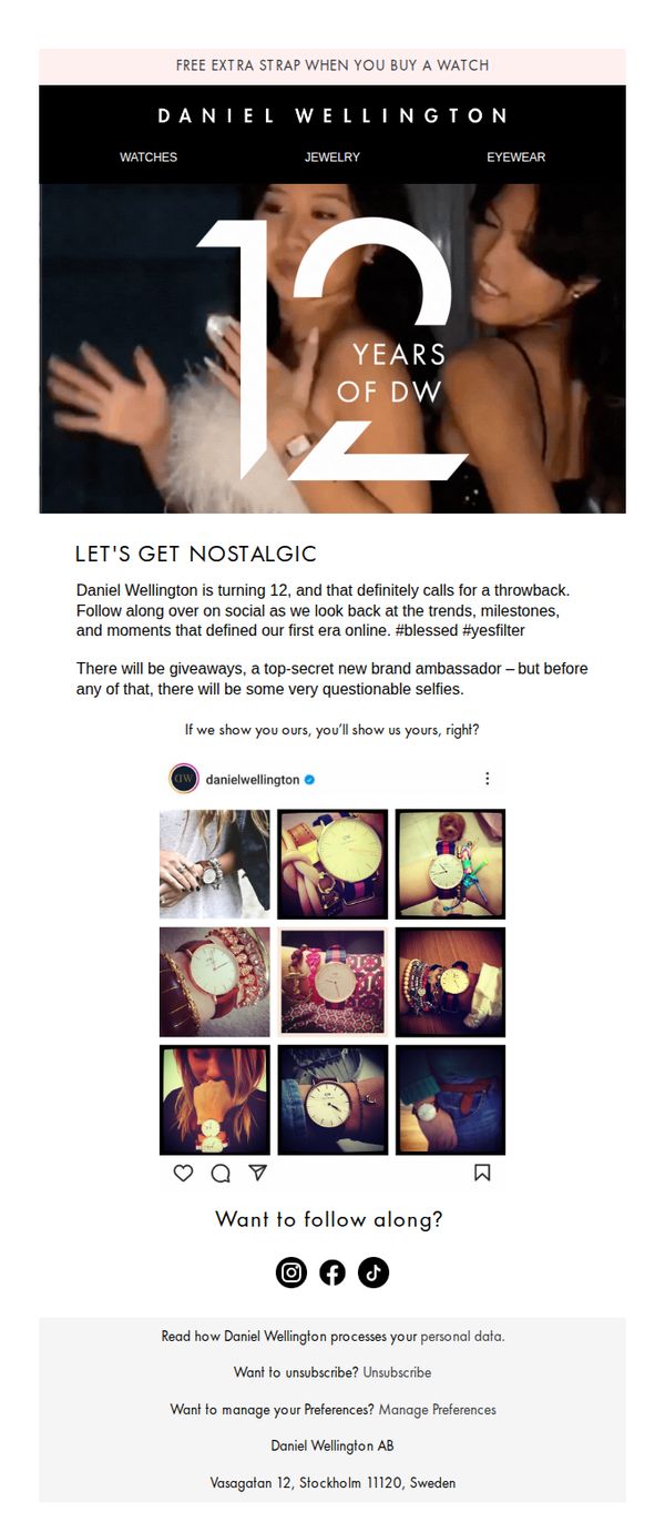 9. We’re turning 12 – follow along on social!