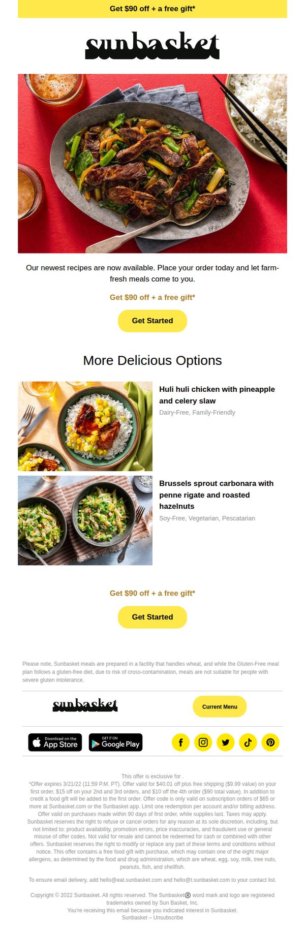 6. New menu, more dinner options