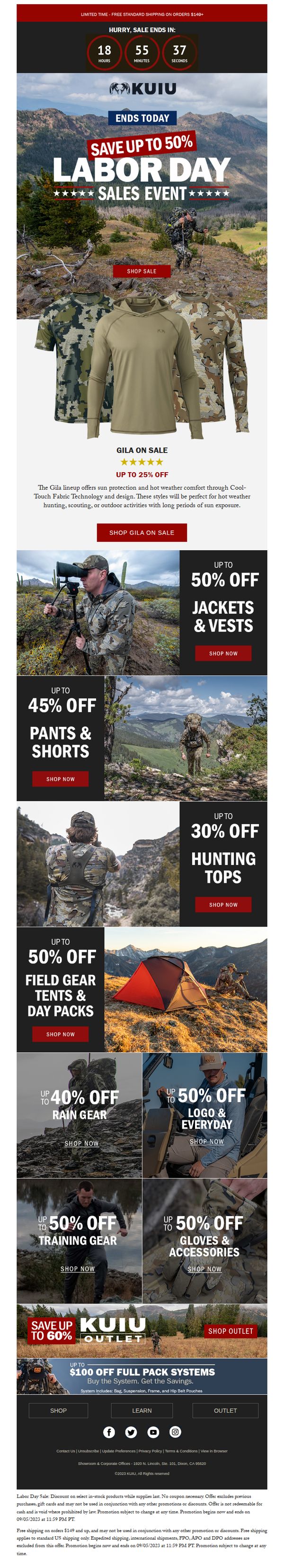 10. Ends Today: Save Up to 50% on Labor Day Sale Savings