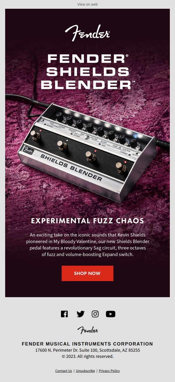 10. Fender: Introducing the Kevin Shields Blender