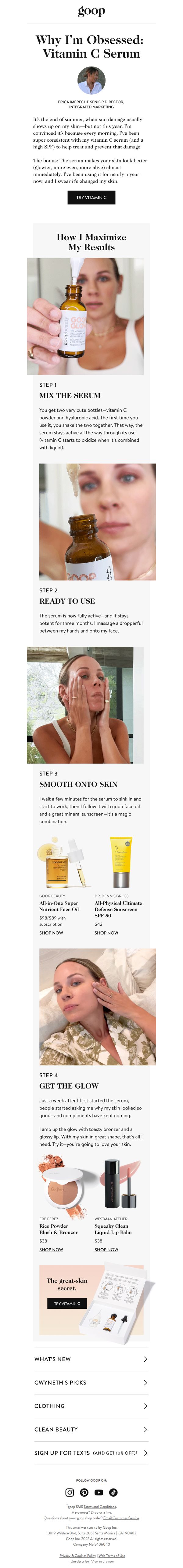 9. why she’s obsessed: vitamin C serum