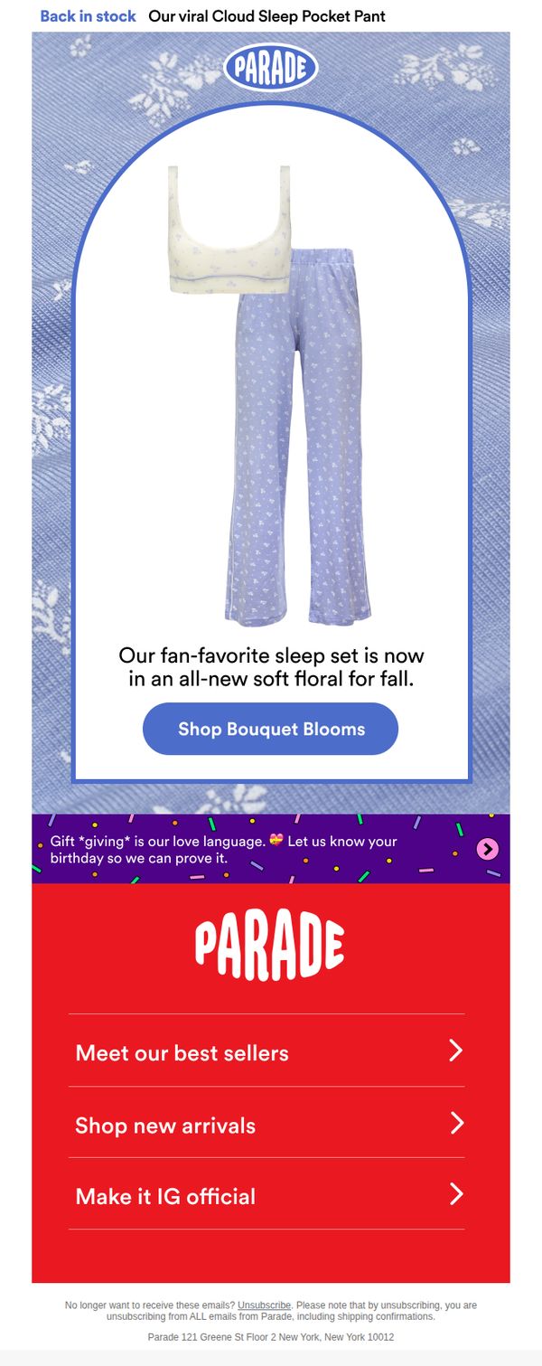 6. Parade: Don't sleep on this new print