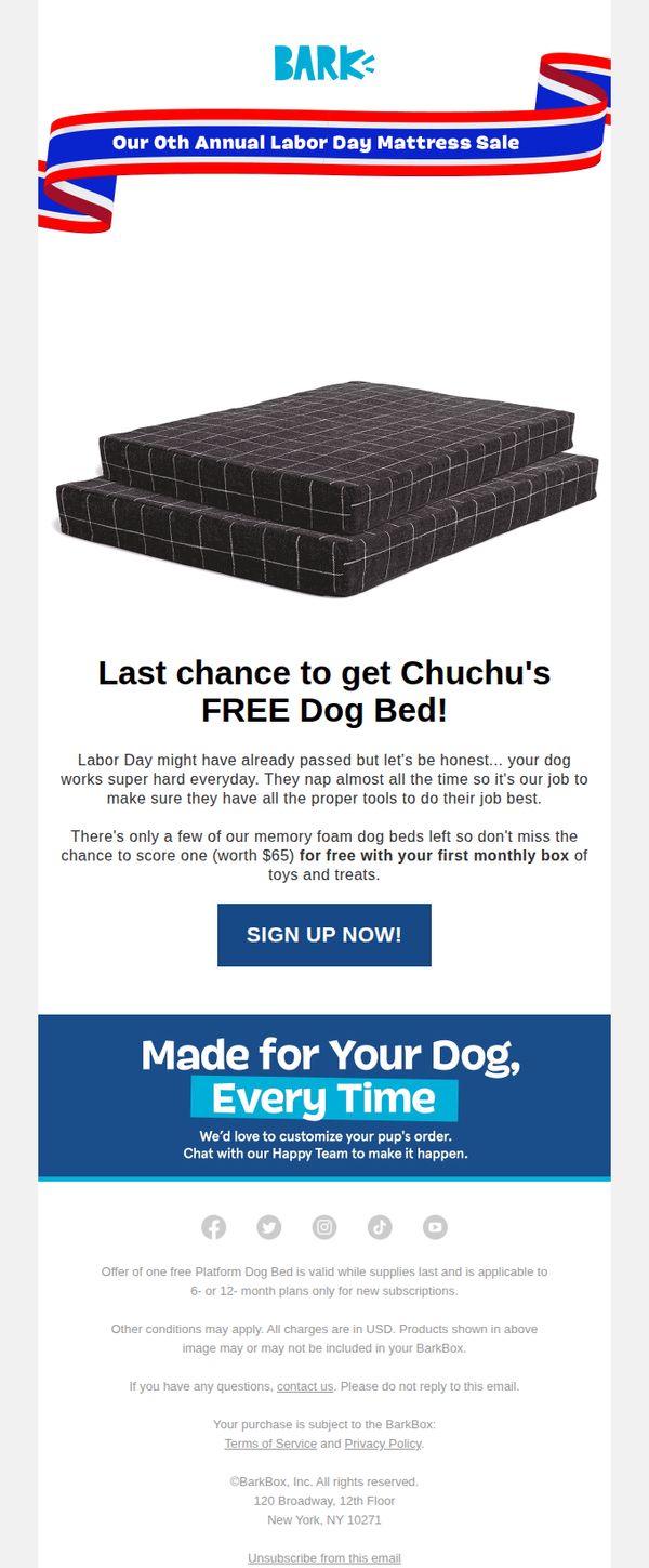 10. Bark Box: Chuchu's job is just sleep