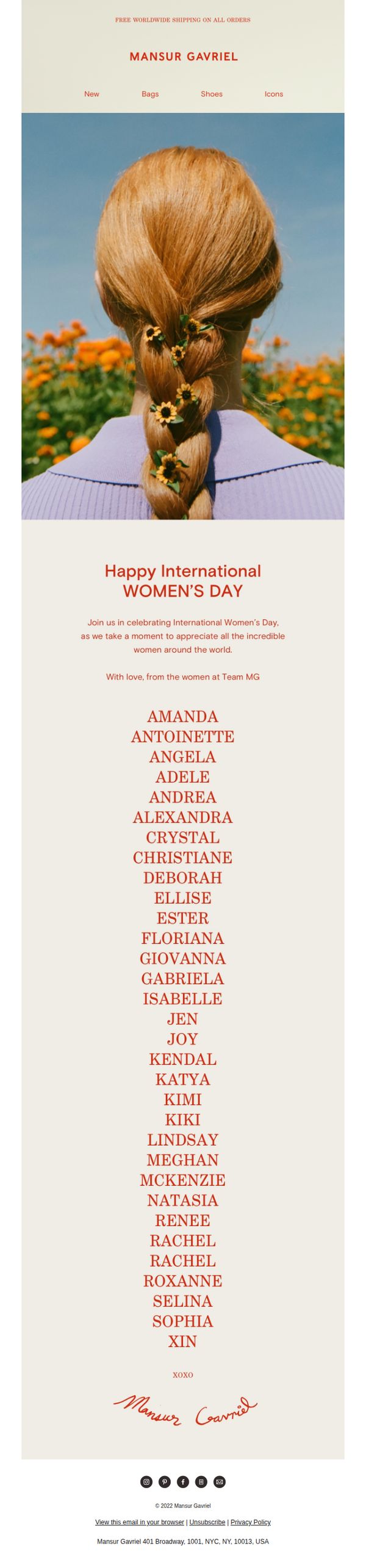 10. Happy International Women’s Day