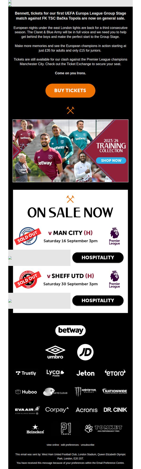10. 🚨 Our UEFA Europa League opener is on sale now