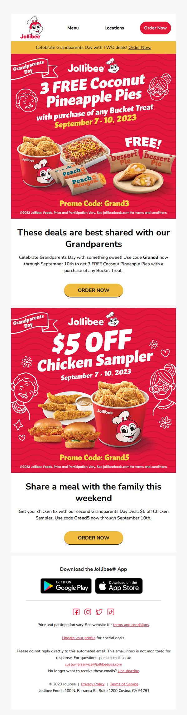 8. Jollibee: Celebrate Grandparents Day with a Jollibee Meal