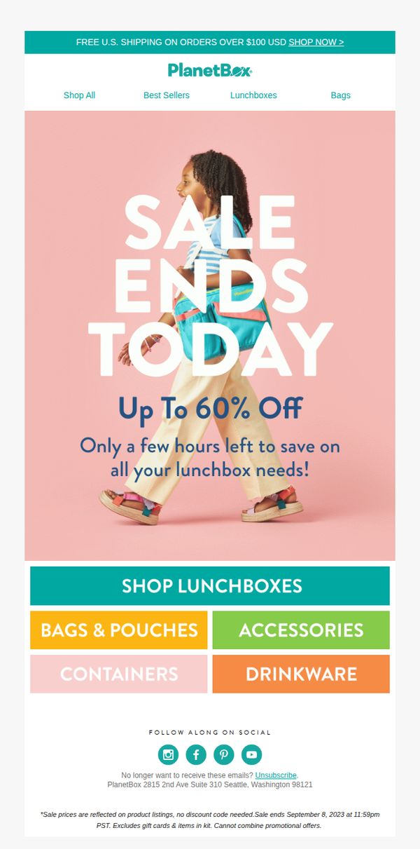 8. PlanetBox: The Sale Ends Today!