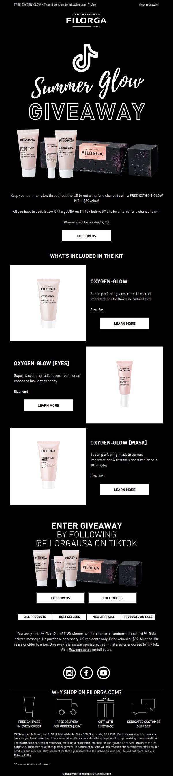 10. Filorga: Giveaway for Glowing Skin