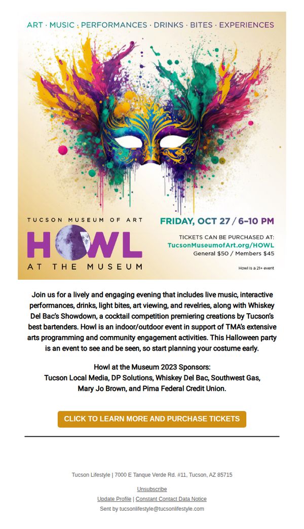 8. Tucson Lifestyles: Howl at the Museum with Tucson Museum of Art