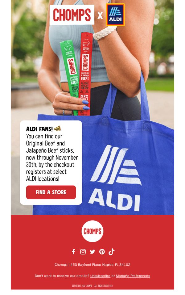 7. It’s official: Find us at ALDI near you 🎉
