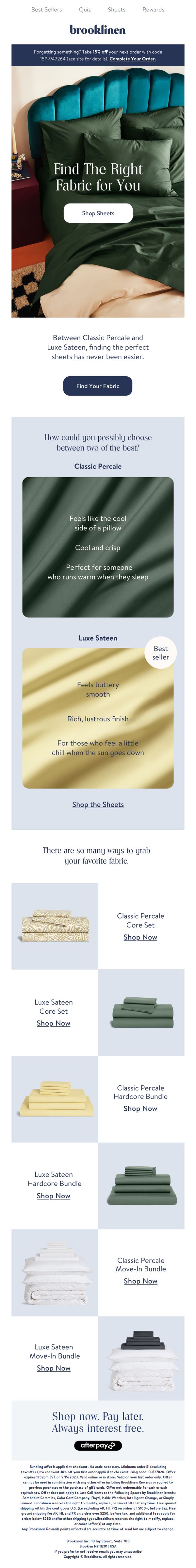 7. Brooklinen: Choose Between Our Bedroom Best Sellers