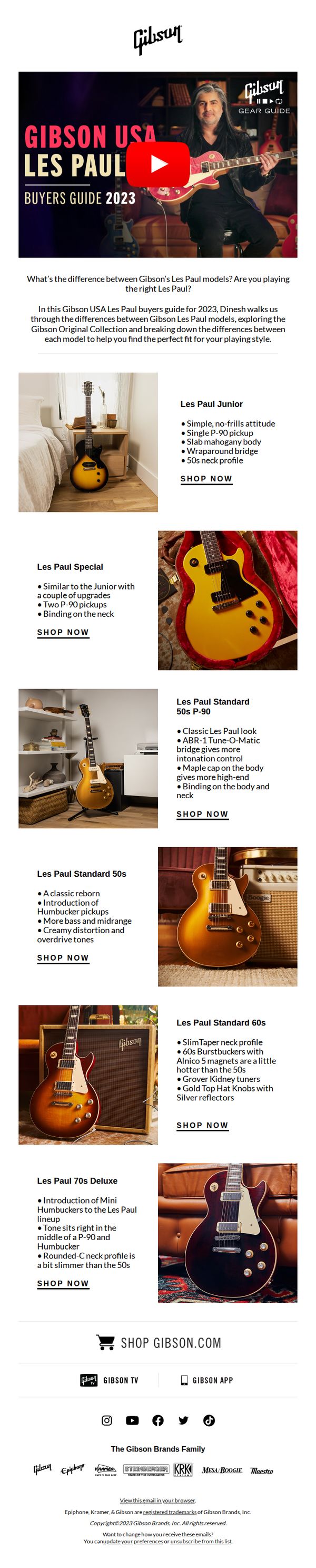 6. Which Les Paul is Right For You?