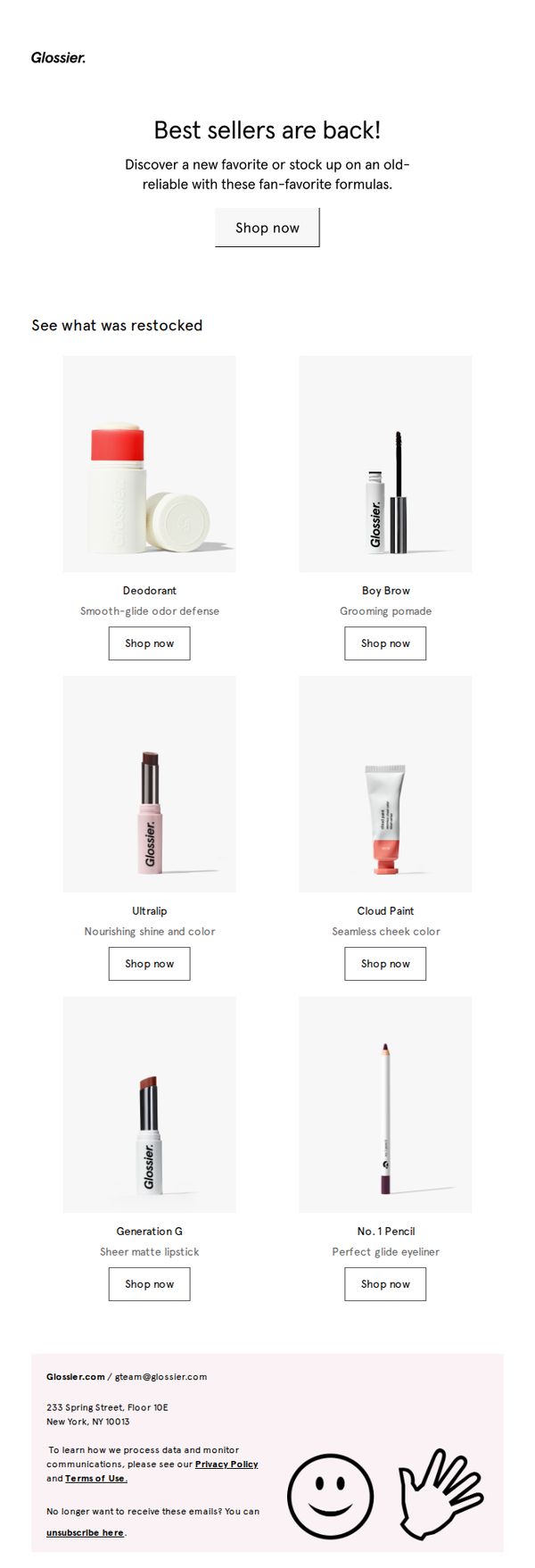 7. Back in stock: Best-sellers
