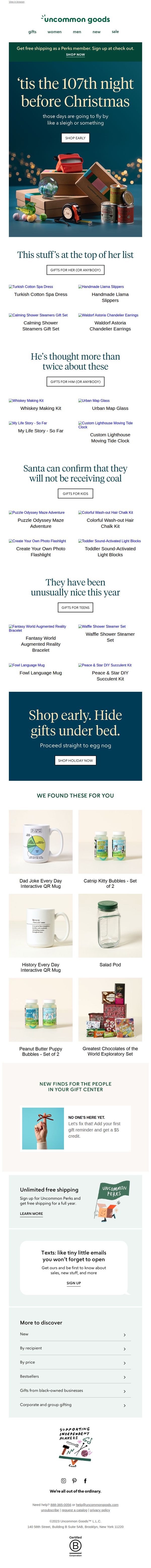 uncommon goods