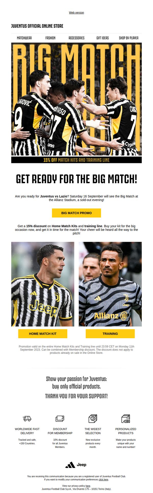 10. Juventus: Get ready for the Big Match! ⚽