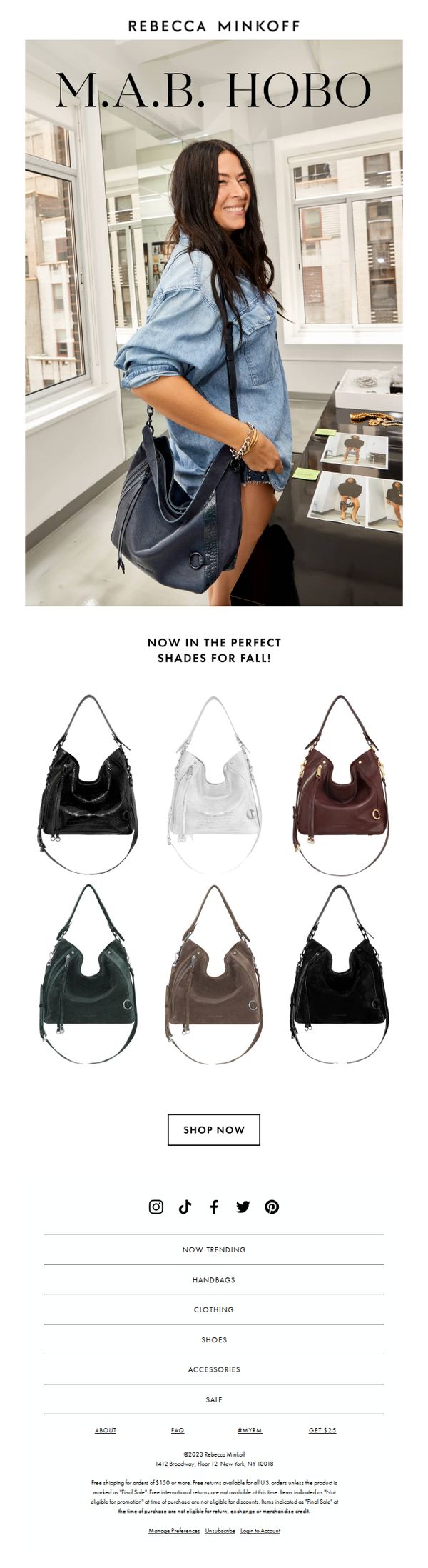 8. Rebecca Minkoff: You can’t go wrong with a MAB