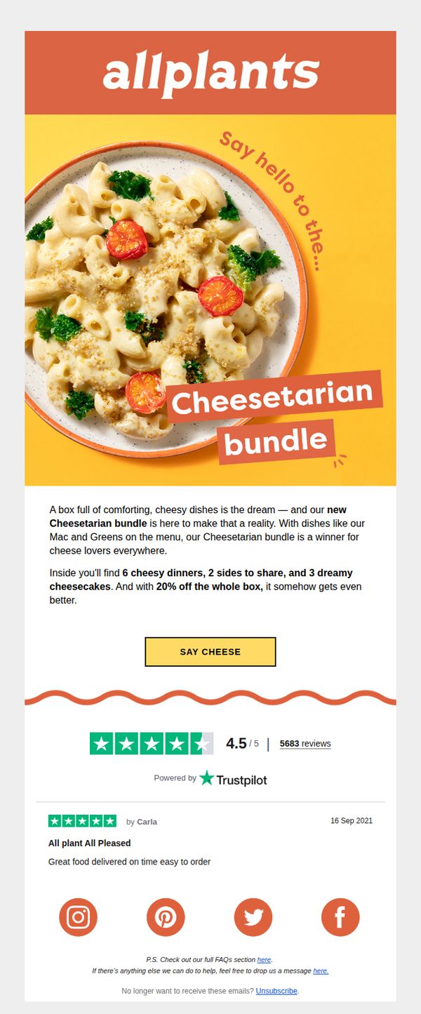 10. Allplants: Calling All Cheese Lovers 🧀