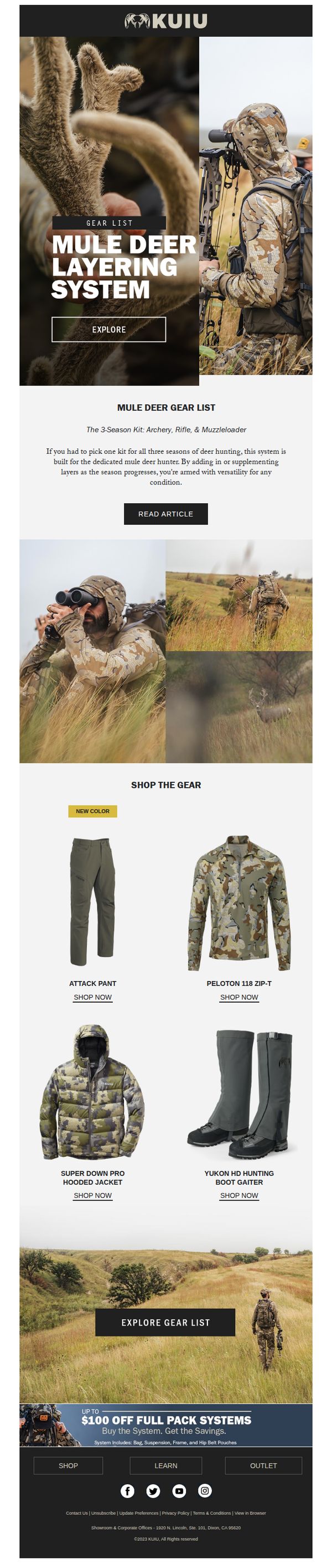 8. Article: Mule Deer 3 Season Gear List