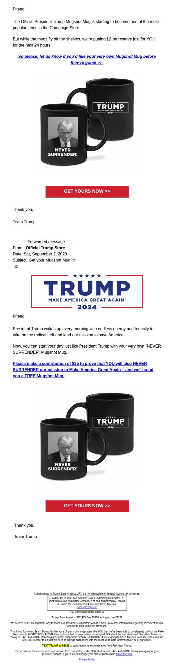 7. Donald J. Trump: [1] Official Mugshot Mug (Reserved)