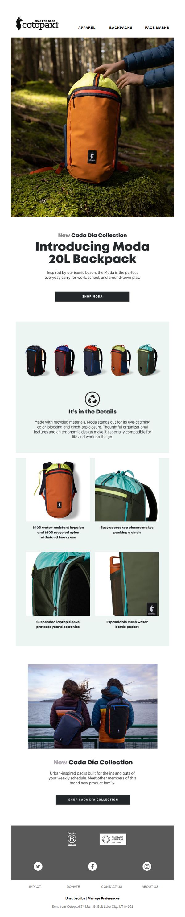 7. A Modern Backpack — Meet Moda