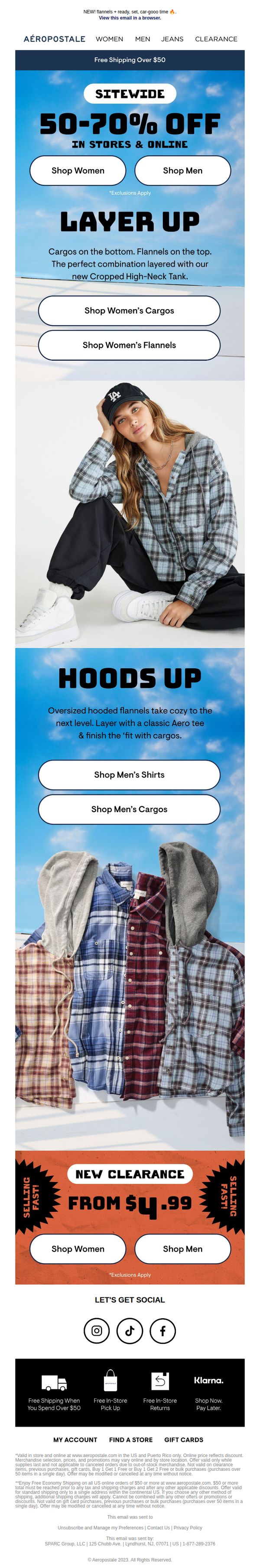 10. Layer Up: 50-70% Off Sitewide 🍂