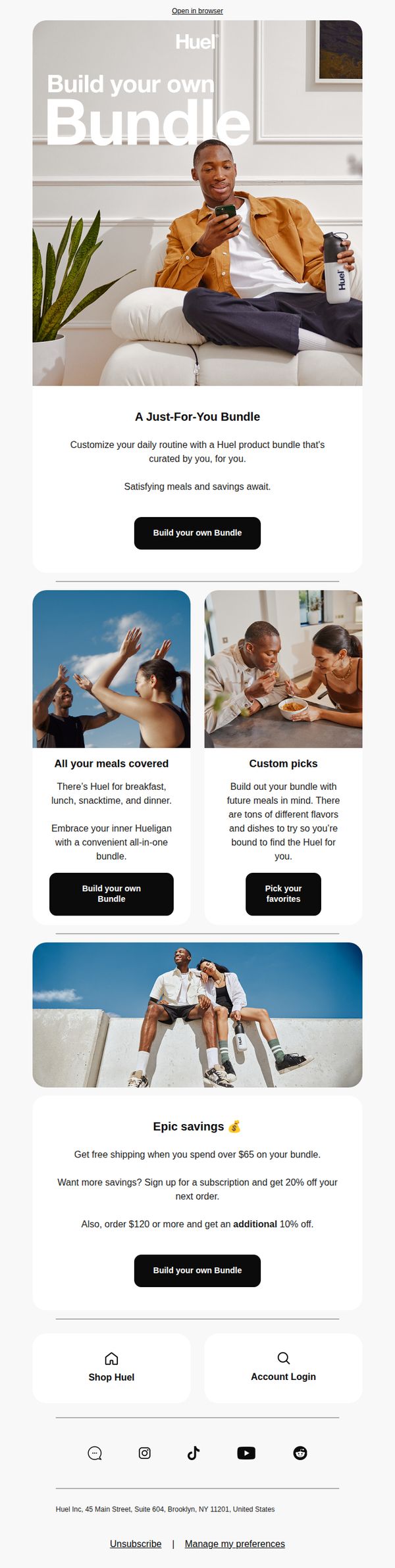 7. Huel: Florine, customize your Huel routine