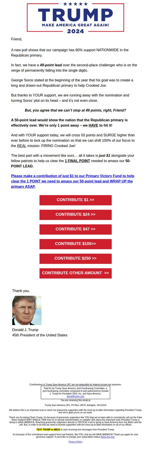 6. Donald J. Trump: Only 1% away?