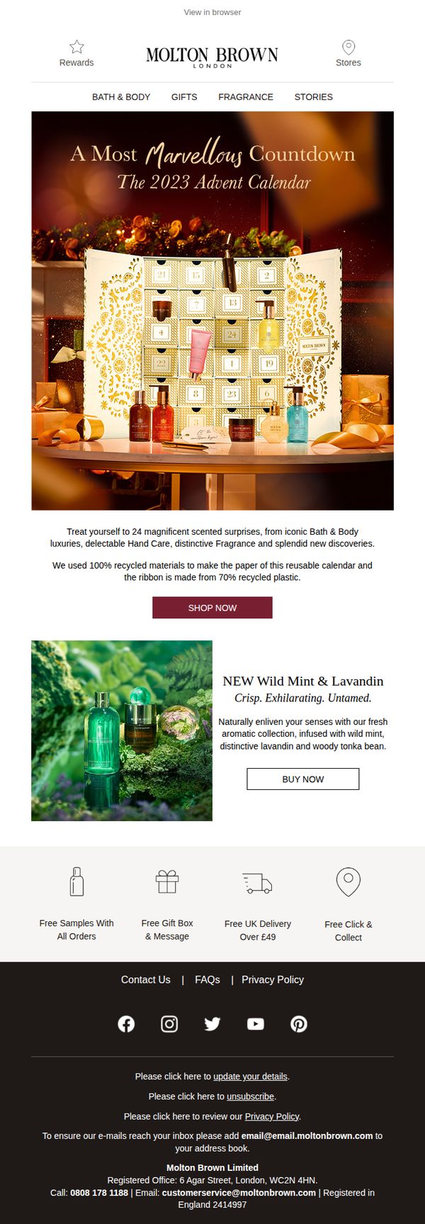10. Molton Brown: Our 2023 Advent Calendar Is Here…