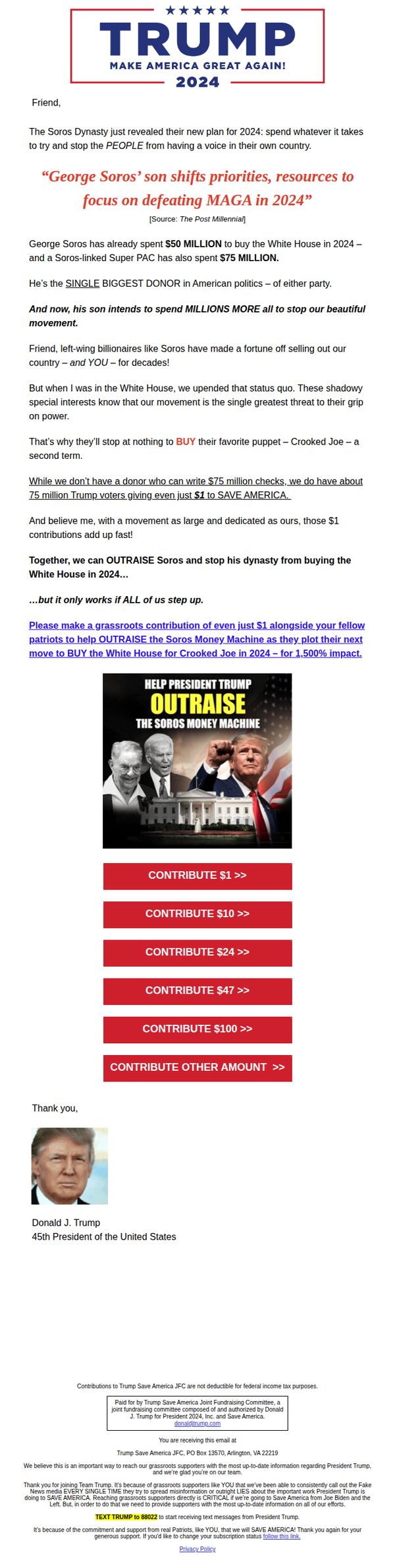 7. Soros is desperate to stop us