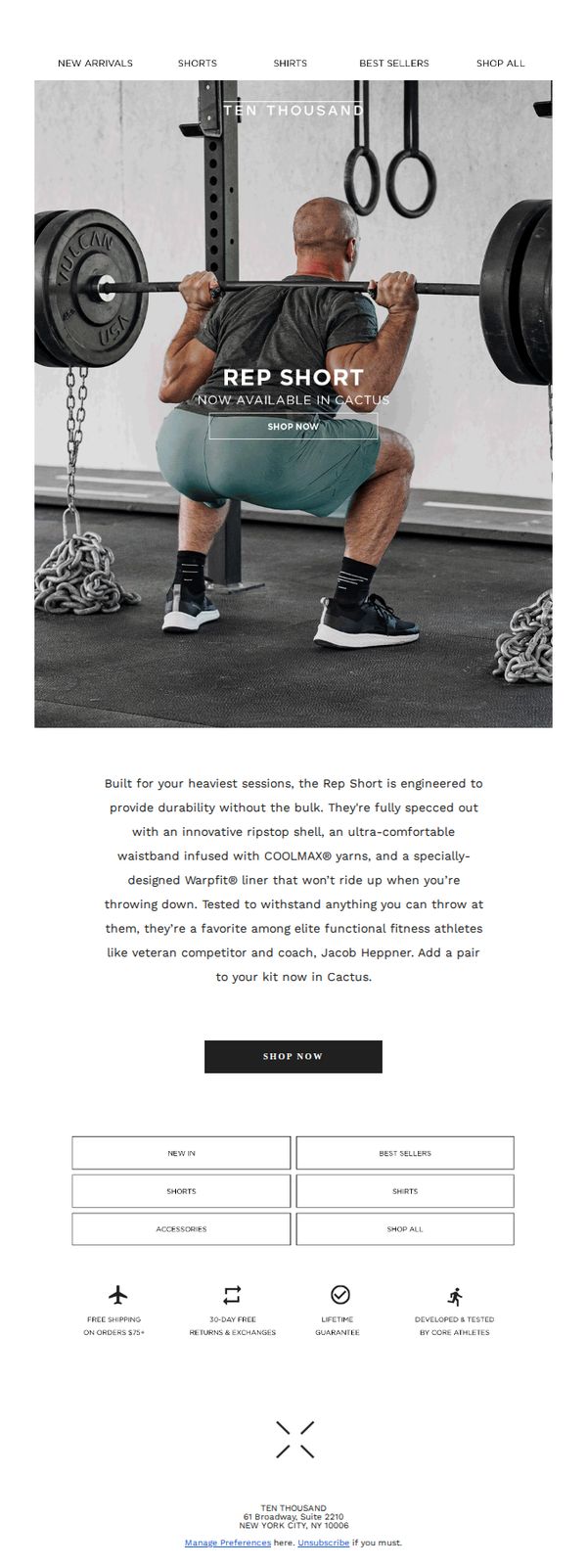 6. Ten Thousand: NEW | Cactus Rep Short