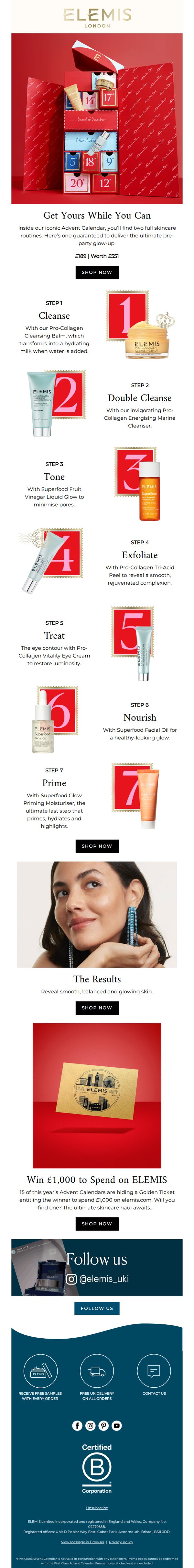 10. Elemis - UK: Our Advent Calendar Sells Out Every Year