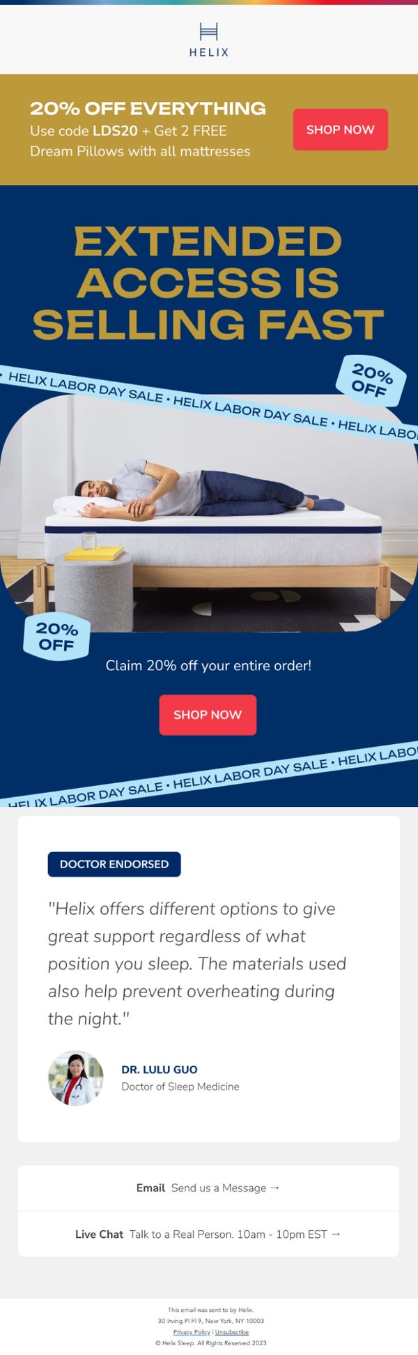 6. Helix Sleep: The mattress made for you