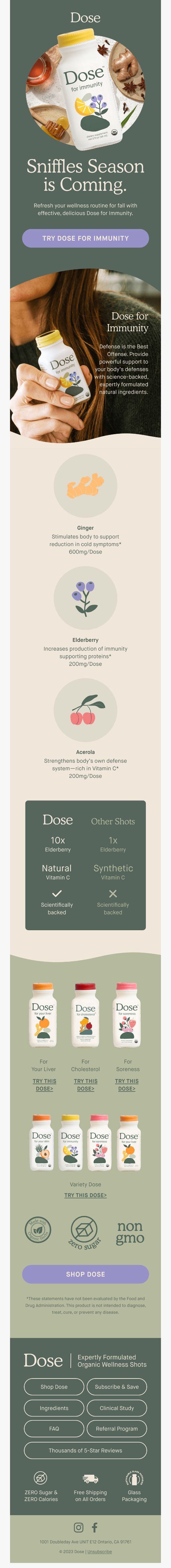 7. Try Dose for Immunity this Fall.