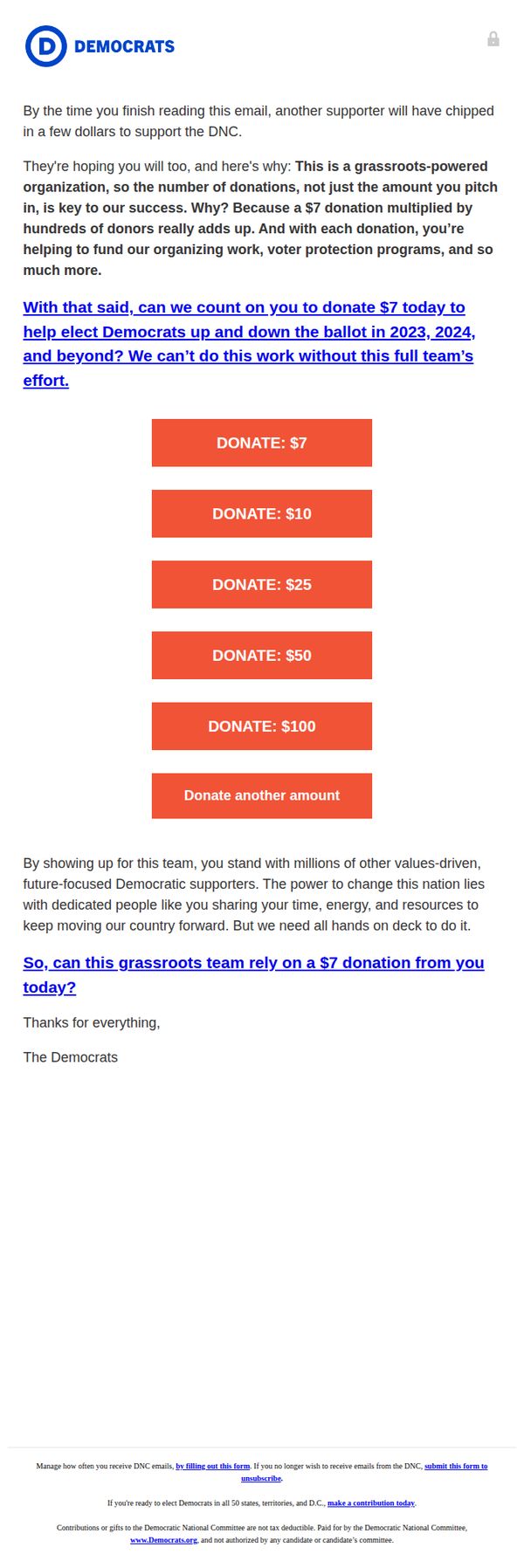 9. Democrats: This is a team effort