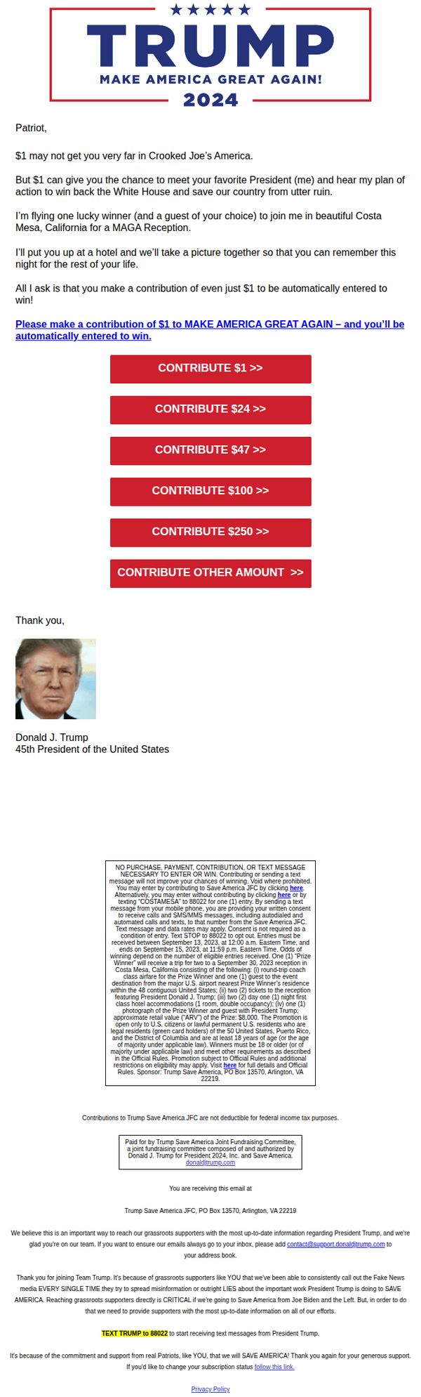 8. This doesn’t go far in Crooked Joe’s America