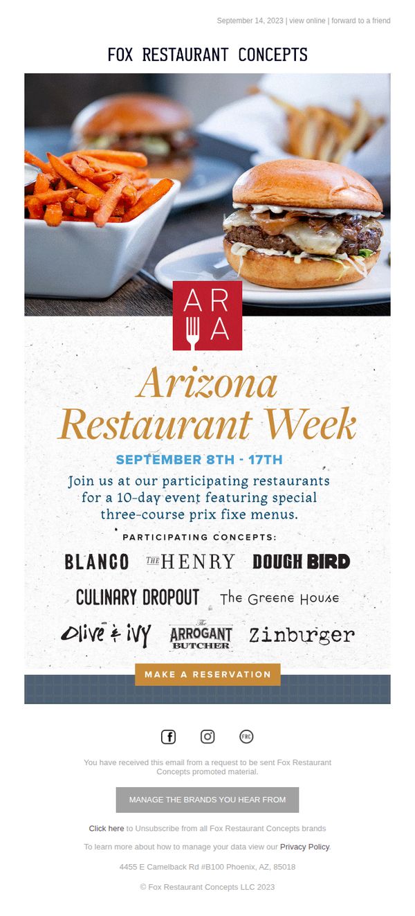7. AZ Restaurant Week is almost over!