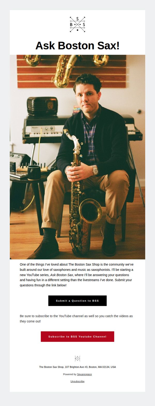 10. 🎷Ask Boston Sax - Submit your questions