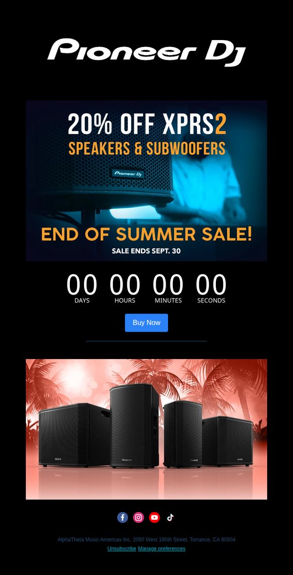 8. End of Summer XPRS2 Speaker Sale | 20% Off From Us