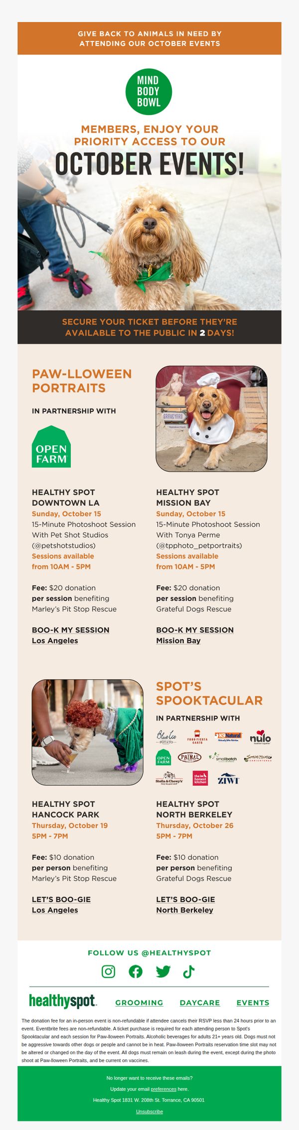 9. Healthy Spot: Get Early Access to Paw-lloween Portraits and Spot's Spooktacular!👻🎃