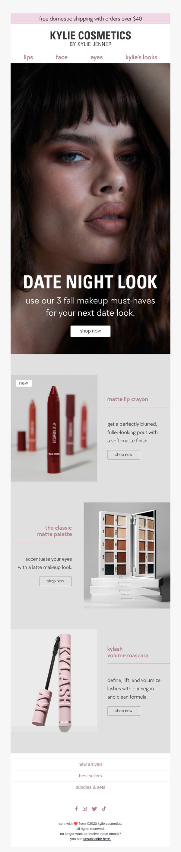 6. Kylie Cosmetics: get ready for date night 🌹