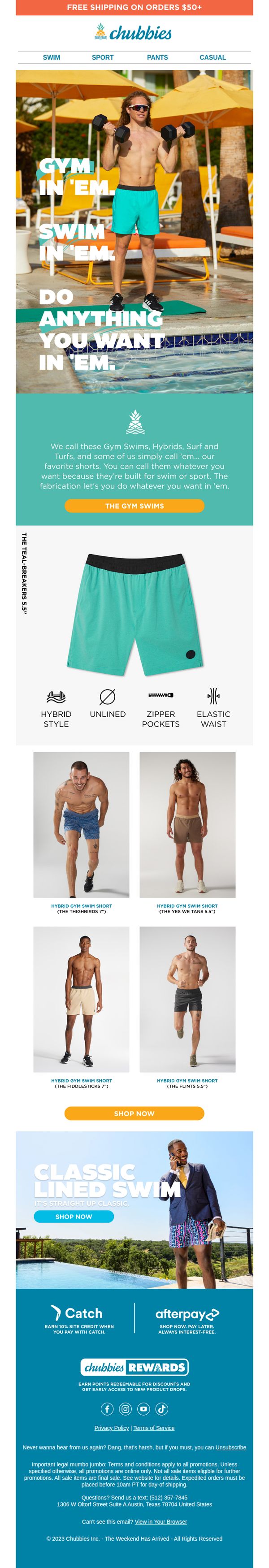 10. Shorts for lunging and plunging