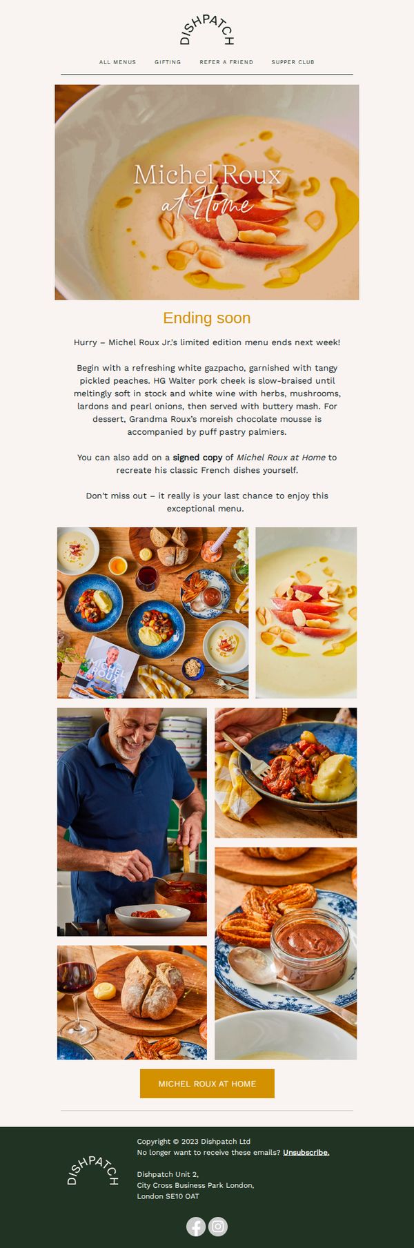 9. Dishpatch: Last chance: Michel Roux Jr. 👉