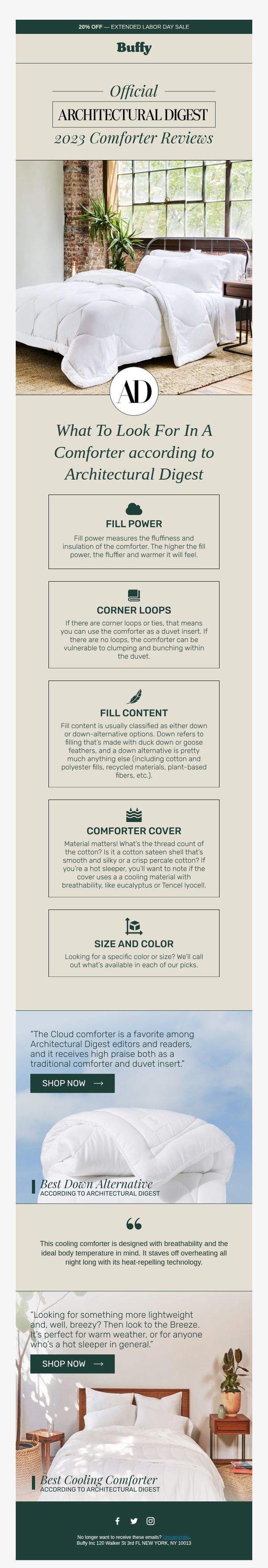 10. OFFICIAL Architectural Digest 2023 Comforter Reviews