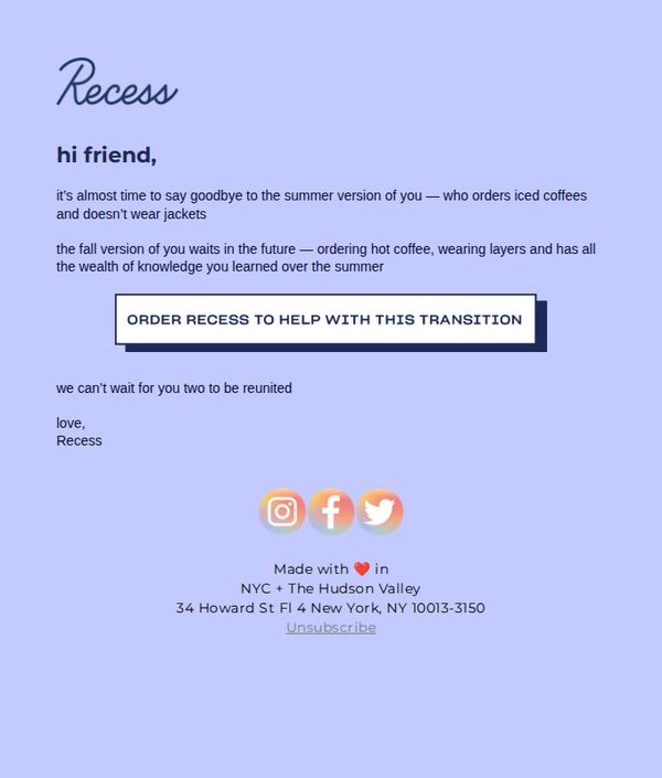 6. Recess: say goodbye to summer you