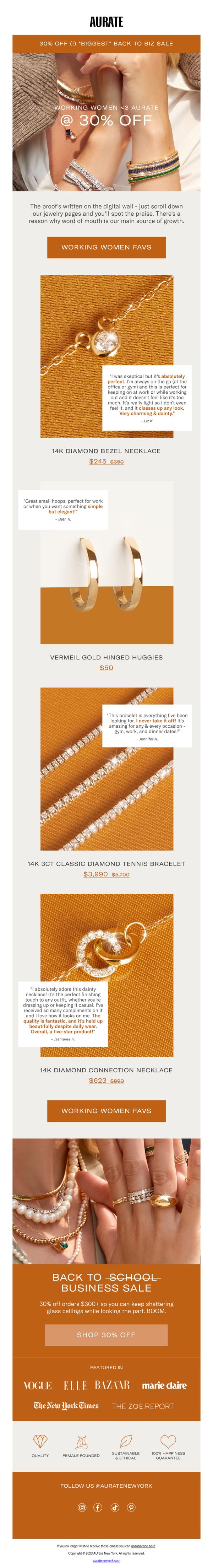 10. 30% OFF (!) TO SHATTER GLASS CEILINGS
